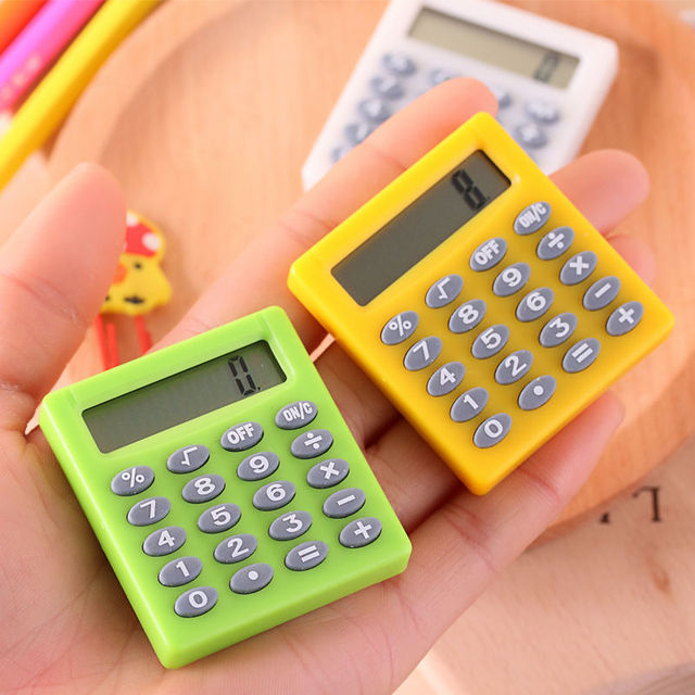 Wholesale square Super Cheap Small 8 Bit Credit Card Size Calculat Student Pocket Mini Electronic Calculat for Kids