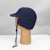 Casquettes de baseball unisexes pour événements en plein air toutes saisons, doublure en polaire épaisse, nylon imperméable, bonnet d'hiver avec oreilles, bonnet de ski plus chaud