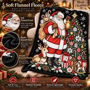 Couverture de Noël à colorier Père Noël, en peluche rectangulaire, décoration DIY pour la maison avec 24 marqueurs de tissu colorés pour la saison hivernale - Product Image 5