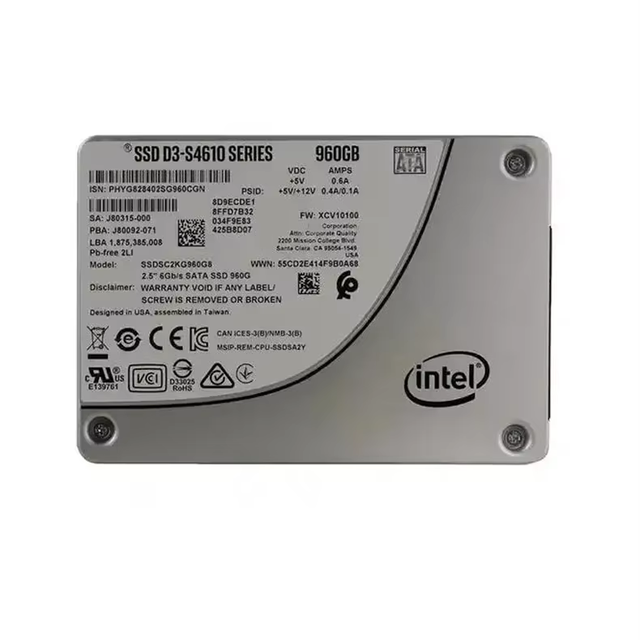 New and Original SSDSC2KG076T801 D3-S4610 7.68TB SATA 6Gbps 2.5 Inch Enterprise Solid State Drive High Performance SSD Unit