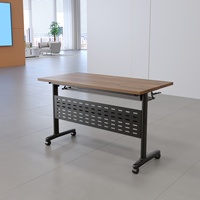 Table de formation pliante au design moderne, combinable, bureau mobile pour personnel, mobilier de bureau double face, longue table de conférence pliante