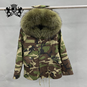 Manteau parka <span class=keywords><strong>femme</strong></span> Janefur vert kaki à capuche avec <span class=keywords><strong>grande</strong></span> garniture en fourrure, vêtements d'extérieur, doublure en fausse fourrure amovible, parka d'hiver pour <span class=keywords><strong>femme</strong></span> - Product Image 4