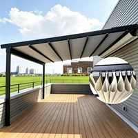 Auvent pliable en alliage avec télécommande sans fil, résistant aux intempéries, toit rétractable pour garage extérieur, terrasse, allée