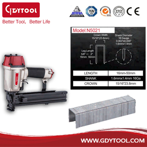 Graffettatrice Professionale Pneumatica Industriale 15/16'' a Corona Larga, Chiodatrice ad Aria di Alta Qualità Calibro 16, Graffettatrice per Impieghi Gravosi GDY-N5021 300000 - Product Image 6