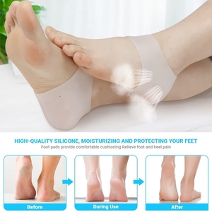 Wholesale 1 Pair Silicone Foot Chapped Care Tool Moisturizing Gel <b>Heel</b> Socks Cracked Skin <b>Protector</b> Health Monitors Massager - Product Image 5