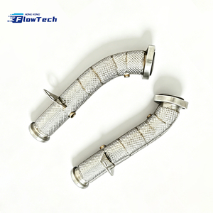 ท่อระบายความร้อนสำหรับรถแข่ง Mercedes AMG M276 W205 C43 3.0T 304สเตนเลสสตีลพร้อมเกราะกันความร้อน - Product Image 2