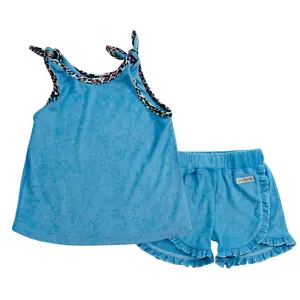 Комплект одежды для малышей из махровой ткани и шорт