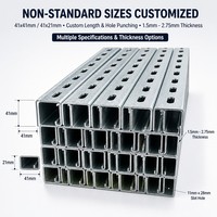 Profilé en C en acier galvanisé à fentes standard 41x41mm pour support électrique