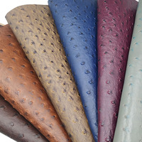 Nouveauté : Tissu d'ameublement en cuir d'autruche, simili cuir pour sacs, meubles, livres et emballages