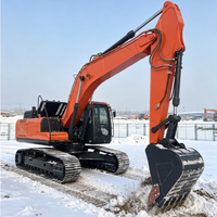 Excavatrice sur chenilles certifiée Euro V de 22 tonnes avec godet de 1,1 m³ pour travaux routiers et miniers