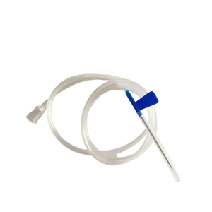 مجموعة إبر وريدية طبية للاستخدام مرة واحدة من نوع الفراشة مع وصلة لوير لوك ولوير سليب، مقاس 25 جرام و22 جرام، بطول 18 سم - Product Image 1