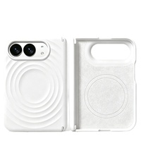 Étui de protection anti-traces de doigts à motif ondulé pour iPhone 18 Duo, coque magnétique en silicone liquide pour écran pliable