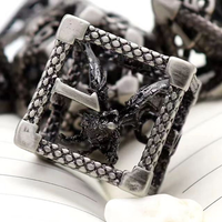 Set hiburan permainan papan naga dugeon & Bar stereoskopik 3D Naga polihedral dadu multi-sisi