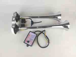 Trompetas Aleación de zinc 12V/24V Bocina de aire dual con controlador de 8 canciones - Product Image 5