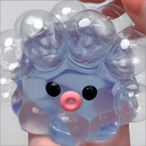 Jouet anti-stress pieuvre à presser en caoutchouc transparent, pour la relaxation des mains, fait main, pour la maternité, les enfants et les adultes - Product Image 1