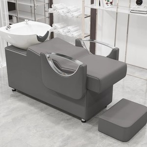 Poltrona da Salone di Bellezza Stile Moderno <span class=keywords><strong>con</strong></span> Lavatesta Reclinabile per Lavaggio Thai, <span class=keywords><strong>Lavabo</strong></span> in Ceramica e Lettino Integrato - Product Image 5