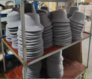 Nouveau hiver personnalisé MERINO laine tricoté pêcheur femmes européen américain couleur unie seau chapeau - Product Image 2