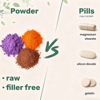 Poudre de collagène en peptides Herborigen, facile à dissoudre, non-OGM, sans arôme, poudre de protéines multi-collagène avec vitamine C