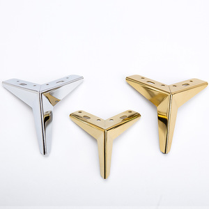 Patas de Sofá Modernas de Lujo en Acero Cromado Dorado Pulido, Muebles de Comedor para Hotel, Mesa de Hierro para Sala de Estar, Mesa de Cocina - Product Image 1