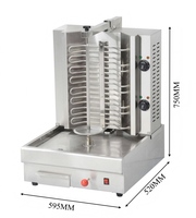 Four à rôtir électrique en acier inoxydable commercial vertical Kebab Shawarma Machine à rôtir rotative pour griller la dinde