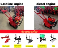 Cultivateur rotatif diesel professionnel pour tracteurs, haute productivité, motoculteur agricole, capacités de travail du sol avancées