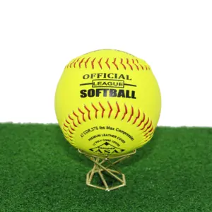 Nhà Máy Giá chính thức fastpitch softballs bò da 12 ''poly Core trung tâm. 47 lõi 375 lbs nén ASA chứng nhận bóng mềm