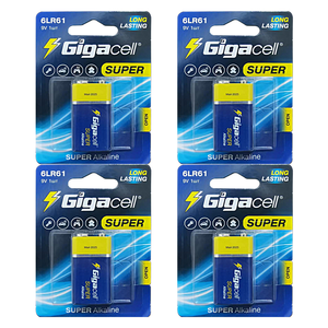 Baterías 6LR61 Super Alcalinas de <span class=keywords><strong>9V</strong></span> y 600mAh para Detectores de Humo/CO, Alarmas de Incendio, Sensores de Alarma, Paquete de 1 - Product Image 1