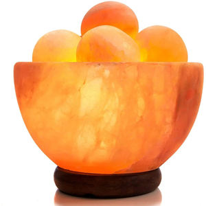 Lámpara de Sal Rosa del Himalaya 100% Natural de Primera Calidad, Tallada a Mano, Cuenco de Fuego, Bolas de Masaje, Diseño Personalizado, Estilo Amor - Product Image 4