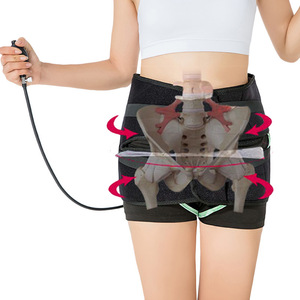 Ceinture de soutien pelvien pneumatique pour femmes enceintes, correction et resserrement post-partum avec pompe à air, noire - Product Image 1