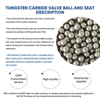 Bille et siège en carbure de tungstène L26 à grain ultra fin, haute dureté, résistant à l'usure, pour équipement de forage en puits pétrolier