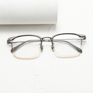 Rectangle Full Rim <b>Eyeglasses</b> <b>Frame</b> Solid Color Anti-Uv Protection Unisex Adult Vision Correction - Product Image 6