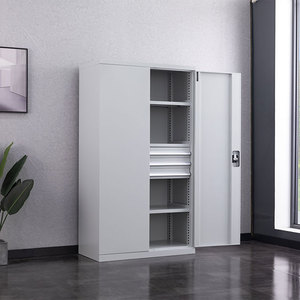 Archivador Metálico Moderno para Garaje con Cajones, Archivador de Acero Negro de 3 Puertas, OEM para Almacenamiento en Oficina y Taller - Product Image 1