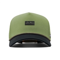 Casquette de baseball pour homme Merlin Manufacturer, imperméable, 5 panneaux, découpe laser, maille perforée, logo PVC personnalisé multicolore, casquette de golf avec cordon
