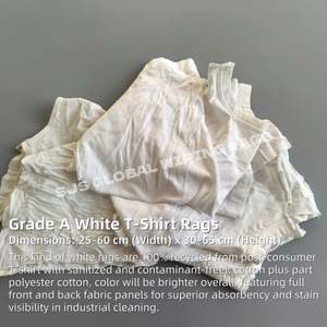 Trapos de Algodón Blanco para Limpieza Industrial con Absorción de Aceite, Trapos de Lino de Algodón para Limpieza - Product Image 2