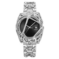 Montre Hip-Hop Unisexe Étanche Style Européen Y2K Rétro Alien Web Haute Couture