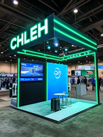 Stand de Exhibición Modular con Pantalla LED de 10x10 para Ferias Comerciales, con Caja de Luz SEG