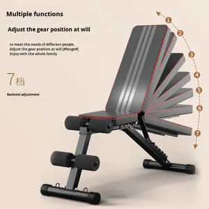 Banco Multifuncional para Ejercicios en Casa para Hombre, Banco de Pesas, Abdominales, Equipo Auxiliar, Barra Plegable Comercial - Product Image 2