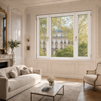 Fenêtres à battants en vinyle/UPVC de qualité constructeur, design français, verre trempé, écoénergétiques, certifiées Energy Star, pour cuisine et salle de bain