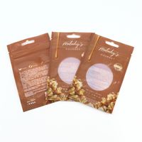 Luxe 3 côtés scellé fermeture éclair refermable haut pochette plate poignée de Valve pour masques faciaux rouge à lèvres sac d'emballage cosmétique Premium