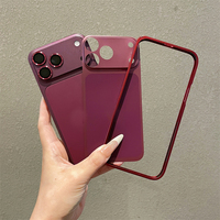 Casing Bingkai Logam Murni untuk 18 Pro 17 16 15 14 13 12 Pro Max Konversi Instan untuk 18Promax Penutup Bumper Berbingkai Paduan Mewah