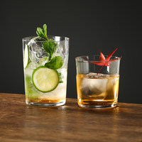 Tasse en verre borosilicate haute résistance, simple, résistante à la chaleur, pour la maison, le restaurant, le café, à corps droit, pour boissons froides et eau