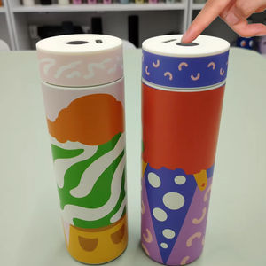 टच-टू-ओपन कप फिंगरप्रिंट लॉक की बोतल लीक-प्रूफ थर्मोमोस फिंगरप्रिंट लॉक के साथ स्टेनलेस स्टील स्मार्ट पानी की बोतल - Product Image 1