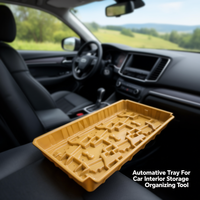 Plateau de rangement en plastique pour console centrale de voiture, outil d'organisation intérieure