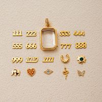 LIVE4U Pendentif Médaillon Vintage Ouvert, Boîtier Transparent Creux, Breloques en Cuivre Plaqué Or 18K pour Collier DIY
