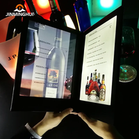 Haut de gamme Restaurant Bar discothèque Table affichage décoration Rechargeable cuir A4 A5 simple face multi-face Led Menu