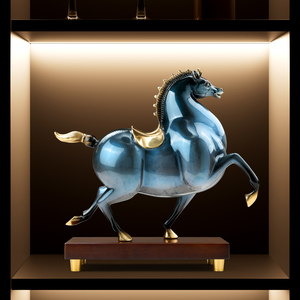 Escultura de Caballo de Latón, Figura de Estilo Chino Moderno, Regalo de Éxito para Decoración de Sala de Estar u Oficina - Product Image 3