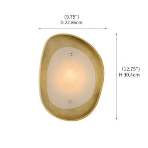 Applique murale postmoderne en pierre naturelle, décoration d'allée d'hôtel de luxe, feuille d'or, luminaire en pierre naturelle, petite applique sculptée <span class=keywords><strong>Samos</strong></span> - Product Image 4