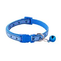 Kalung Kucing Poliester Grosir, Dapat Disesuaikan dengan Lonceng dan Gesper, untuk Ras Kecil, Semua Musim, Motif Cetak Lucu