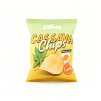 Sacs à Oreiller avec Fermeture Arrière Laminée de Qualité Alimentaire avec Logo Personnalisé pour l'Emballage des Chips de Pommes de Terre Structure Plastique Biodégradable