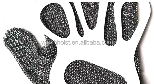 Three Fingers Stainless Steel Ironing Gloves Mesh Cutting Cut Resistant Chain Saw Gloves